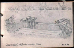 Warendorf, Wäsche an der Ems (1948)
