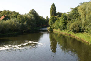 Heimatverein Warendorf: Blick über den Emskolk zur Teufelsbrücke